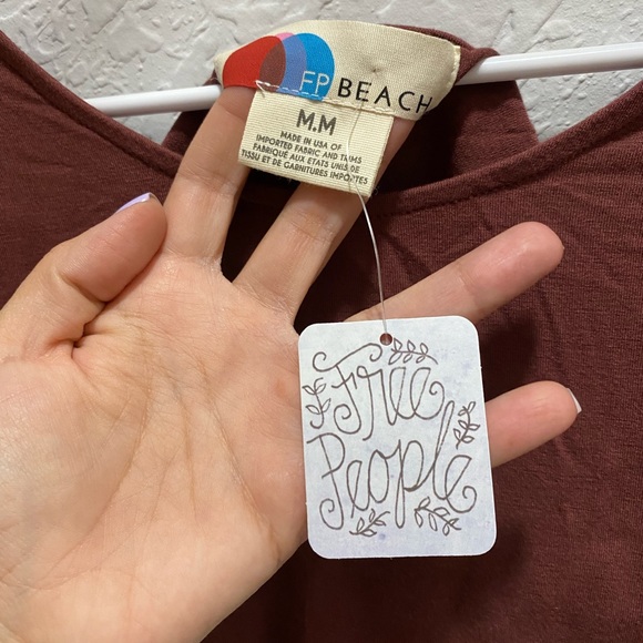 Free People Beach Alia Crop Top in Taupe BNWT - Picture 5 of 5